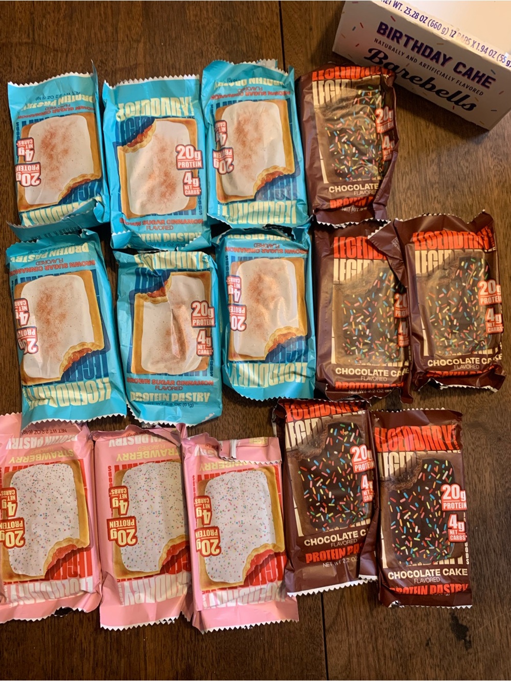 Birthday Cake & Chocolate Protein Pastry Pack - Blue, Pink, Brown
